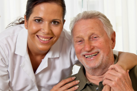 nurse with her elderly patient